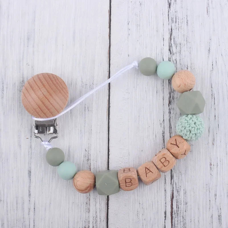 New Baby Pacifier Clips Personalized Name Teethers Toys Dummy Nipples Holder Clip Chain Babies Accessories Newborn Gifts Custom