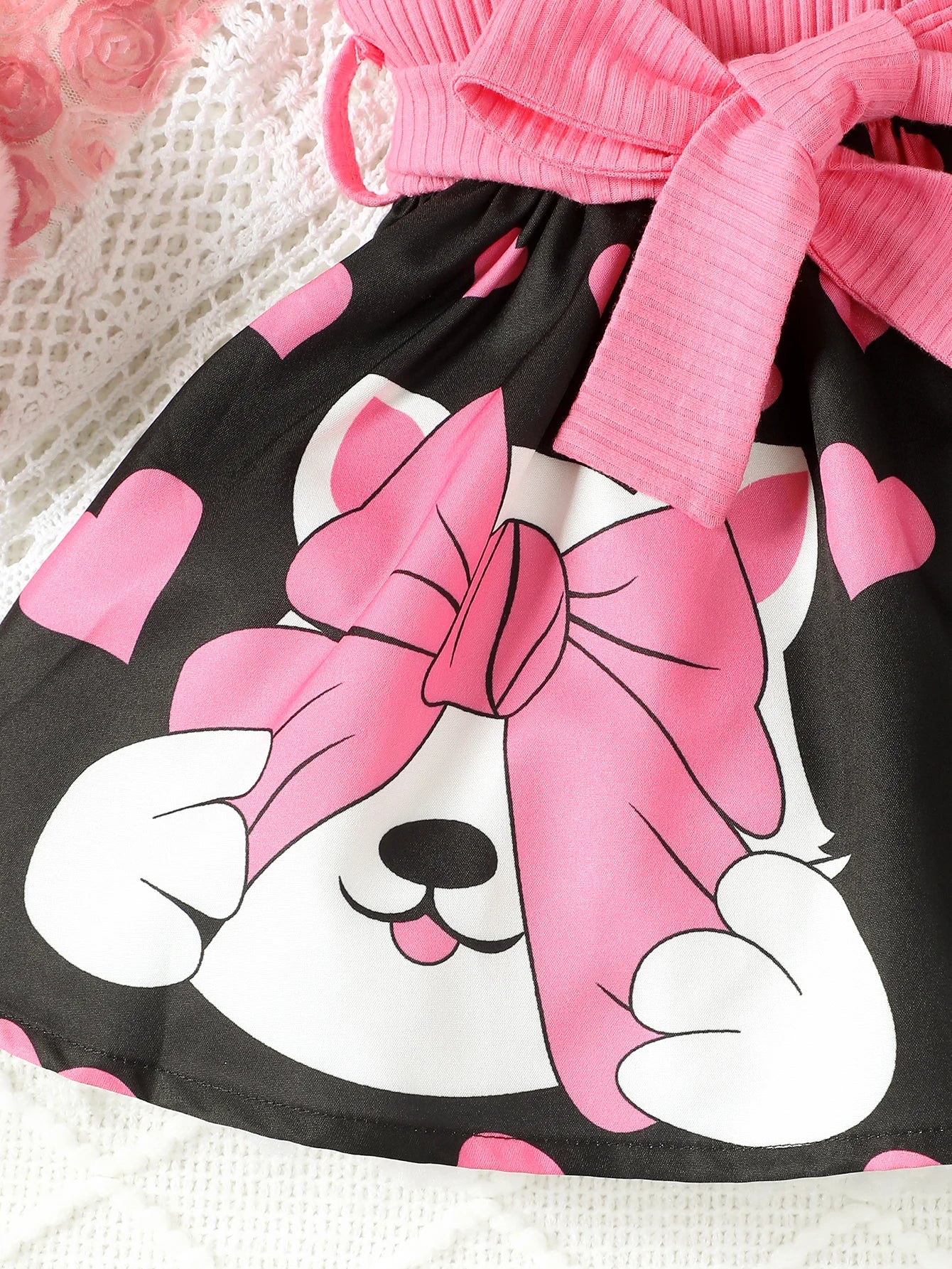 Dress for Kids 3-24 Months Style Fashion Sling Cute Cartoon Print Summer Baby Princess Formal Trend Patchwork Dress