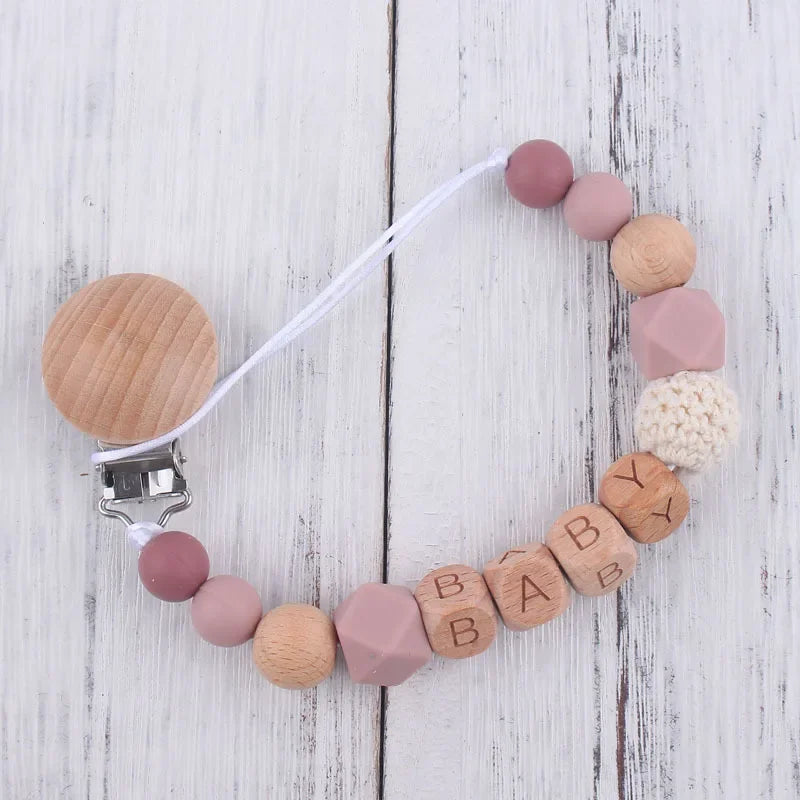 New Baby Pacifier Clips Personalized Name Teethers Toys Dummy Nipples Holder Clip Chain Babies Accessories Newborn Gifts Custom