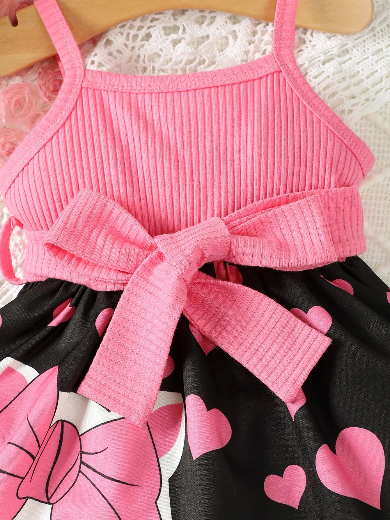 Dress for Kids 3-24 Months Style Fashion Sling Cute Cartoon Print Summer Baby Princess Formal Trend Patchwork Dress